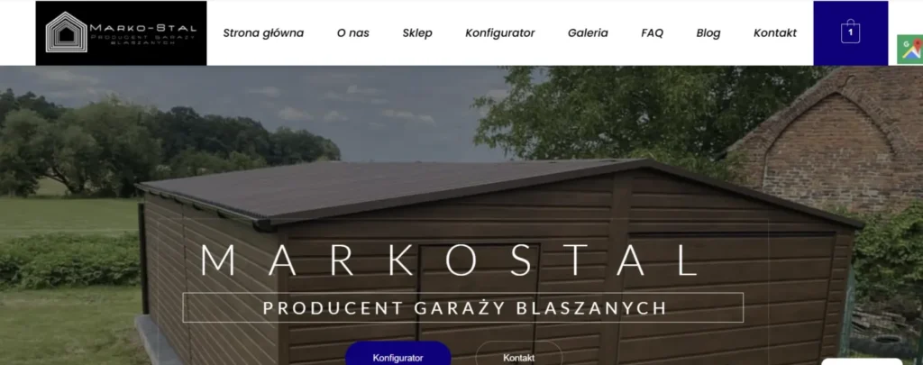 Stara strona Markostal - przed optymalizacją